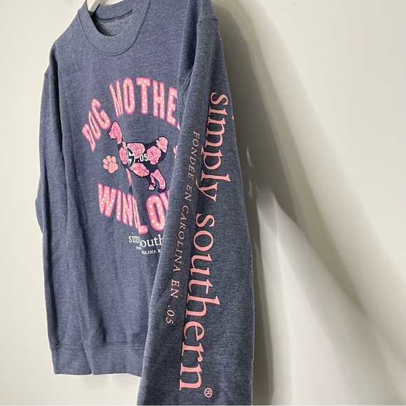 SIMPLY SOUTHERN | Dog Mother Wine Lover Sweatshirt | S - Picture 2 of 4